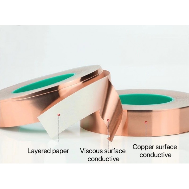 Copper Foil Tape Double-sided Conductive For EMI RF Shielding Paper Circuits China Adhesive Tape