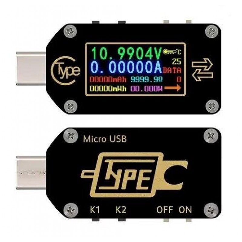 TC66C Type-C USB PD trigger USB voltmeter 2 way voltage current meter digital multimeter USB Tester
