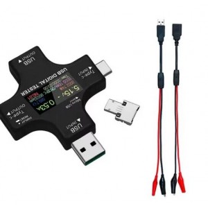 DC3.6-32.0V/0-5.1A Type C USB Tester Set Color Screen LCD Digital Meter Voltage Current Voltmeter USB Cable Charger Detector