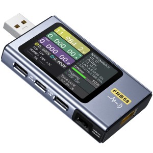 FNIRSI USB Tester 4-28V 7A LCD USB A&C Voltage Current Power Tester