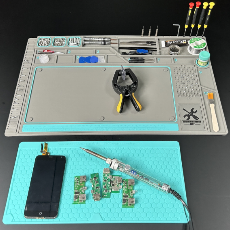 Heat-resistant Custom Magnet Preheating Silicone Mat for Mobile Phone Repair