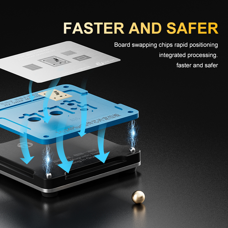 JTX Master Series Swap Board Chips Reballing Platform for iPhone 8- 14PM