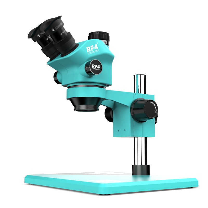 RF4 RF-7050Pro 7X-50X  Synchronous Zoom Trinocular Stereo Microscope with Aluminum Alloy Base 