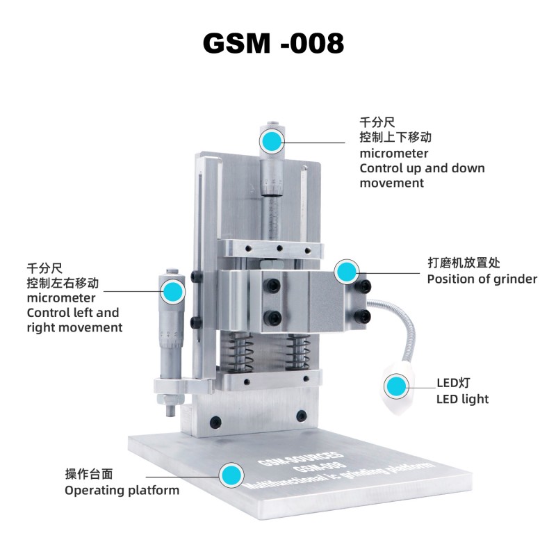 GSM-008 Multifunctional  IC/Camera Grinding Platform for iPhone 