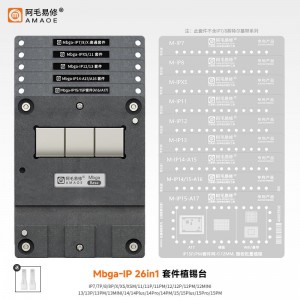 Amaoe BGA Reballing Stencil Mbga-IP 26 IN 1 for iPhone 7-15