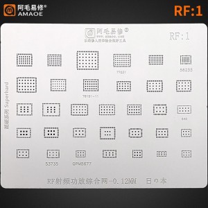 Amaoe RF1 BGA Reballing Stencil For Phone Amplifier RF IC