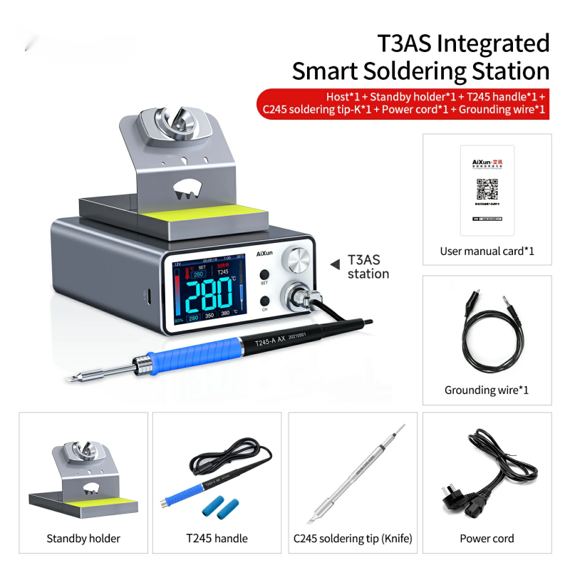Aixun T3AS 200W Soldering Station  with T245 Handle for Motherboard BGA Repair