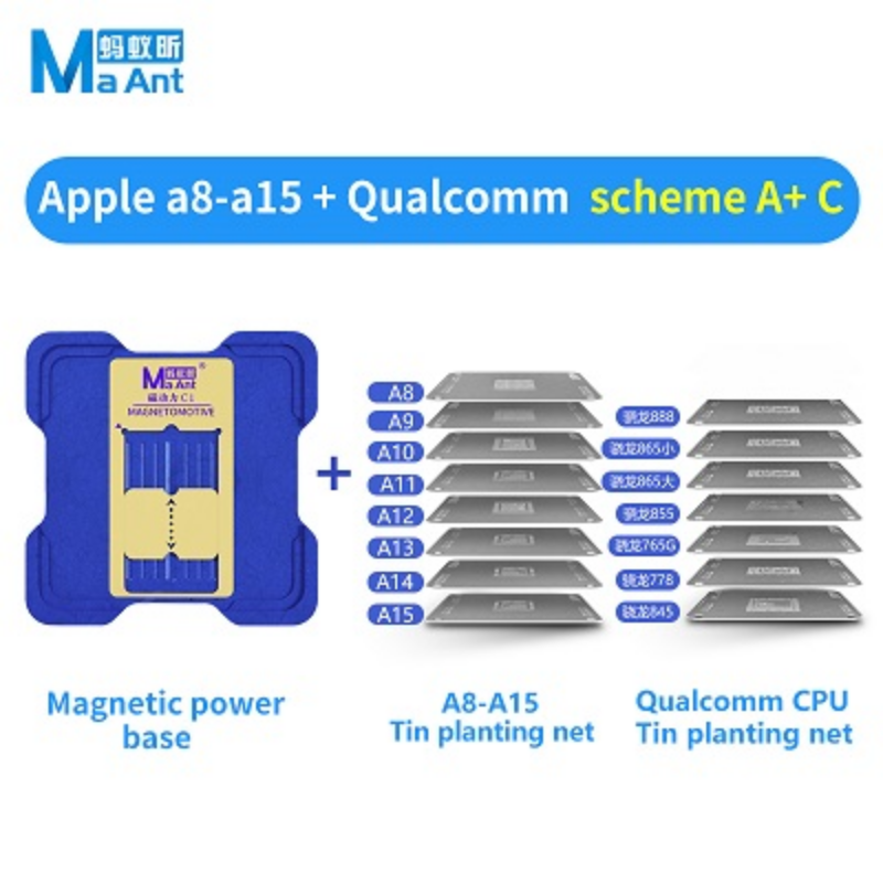 MaAnt Magnetic BGA Reballing Stencil Platform for IPhone  A8-A16
