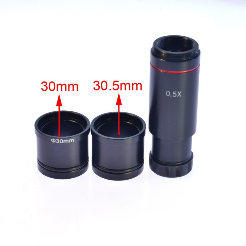 23.2mm 30mm 30.5mm Video Microscope Camera 0.5X C-Mount Lens Adapter