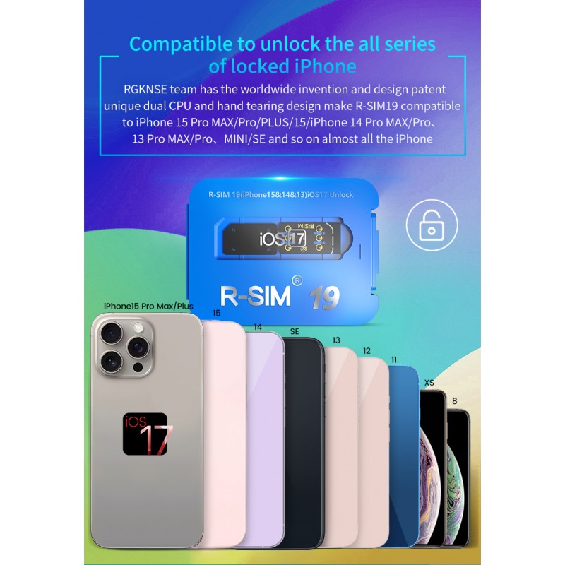 RSIM 19 New QPE Stable iOS17 unlock sim card