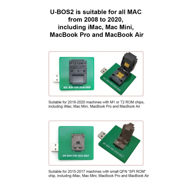 UFIX U-BOS2 UEFI/BIOS Programmer for 2008-2020 Macbook Repair 