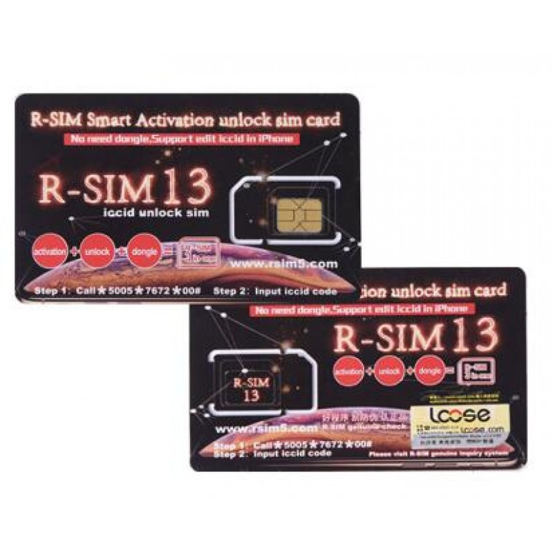RSIM 13 Smart Activation Unlock Sim Card Nano-SIM Unlock Card Support IOS12 For IPhone XR X XS 8 8Plus 7 7Plus