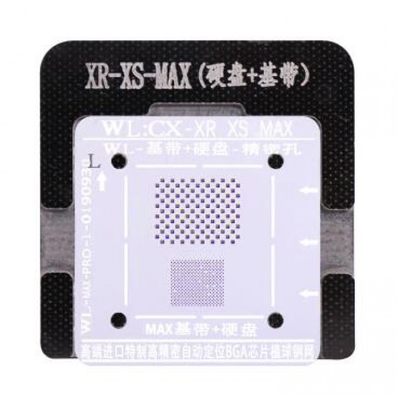 WL High-Quality PCIE Baseband IC Chip BGA Reballing Stencil Plant Tin Steel Net With Fixed Plate For IPhone Xs / Xs Max / XR