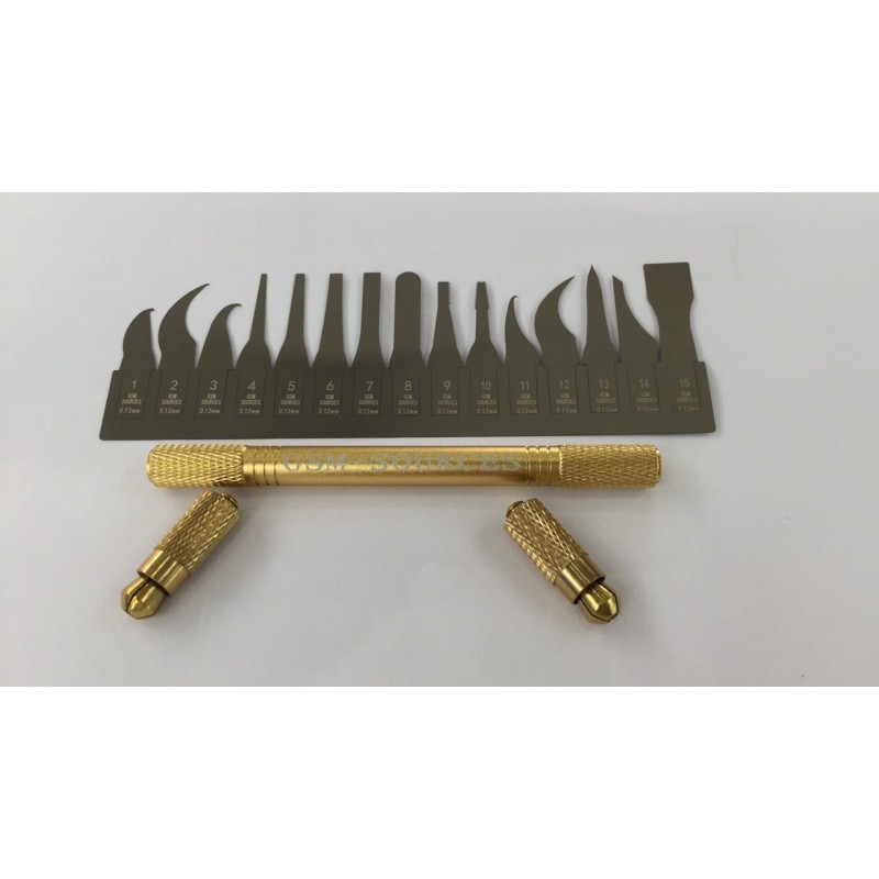 GSM ART TOOLS  15 IN 1 BLADE WITH TWO SIDES PEN