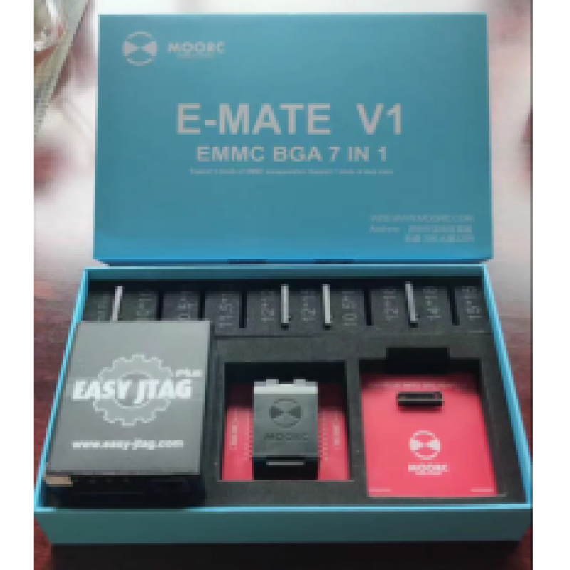 E-Mate V1 EMate 13 In 1 EMMC Tool BGA Socket For Easy JTAG Plus / UFI / RIFF / Medusa Pro Box Support For BGA 529 169 100 136 254 221 153
