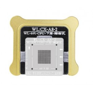 WL High-Quality A8 CPU Lower Tin Plate Steel Net BGA Reballing Stencil With Fixed Plate And Holder For IPhone 6 6Plus