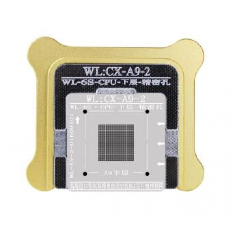 WL High-Quality A9 CPU Lower Tin Plate Steel Net BGA Reballing Stencil With Fixed Plate And Holder For IPhone 6S / 6S Plus