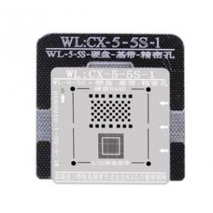 WL High-Quality NAND Baseband IC Chip BGA Reballing Stencil Plant Tin Steel Net With Fixed Plate For IPhone 5 5S