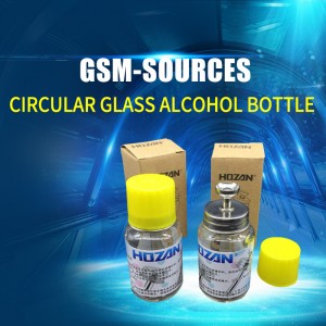 CIRCULAR GLASS ALCOHOL BOTTLE