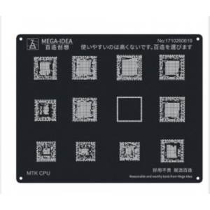 Mega-Idea Square Hole CPU Reballing Black Stencil for Android Smart Phones