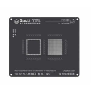 QianLi CPU Module 3D BGA Reballing Black Stencil for iPhone A7 / A8 / A9 / A10 / A11