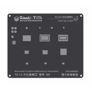 QianLi Power Logic Module 3D BGA Reballing Black Stencil for iPhone 8 / 7 / 6S / 6 / 5S