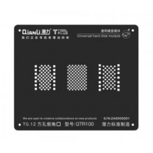 QianLi Universal Hard Disk Module NAND GTR100 BGA Reballing Black Stencil for iPhone 8 / 6S /6